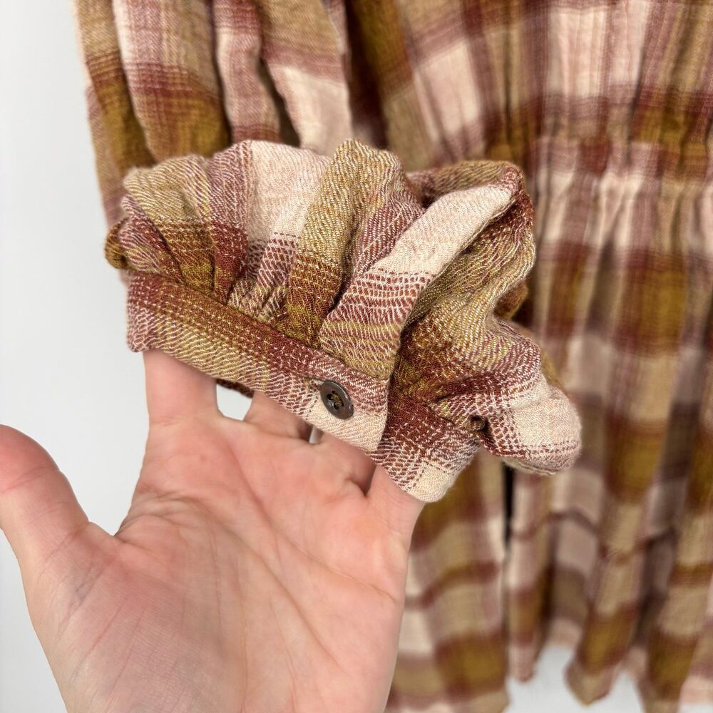 Free People By The Way Plaid Mini Dress - Picture 8 of 12
